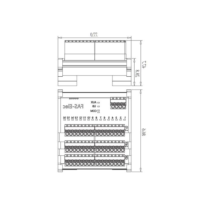 IP20, IO-Link Hub, NPN, 16DI/DO adaptive, terminal module, 00BS52S